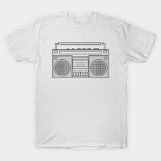 Line Art Vintage Boombox T-Shirt